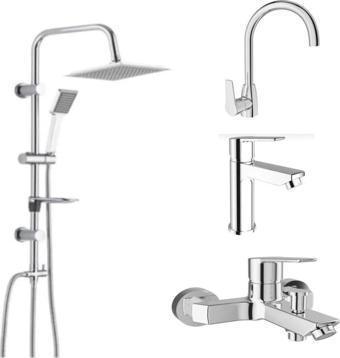 Kale Mare Banyo Lavabo Mutfak Bataryası Tema 53260 Tepe Duş Seti
