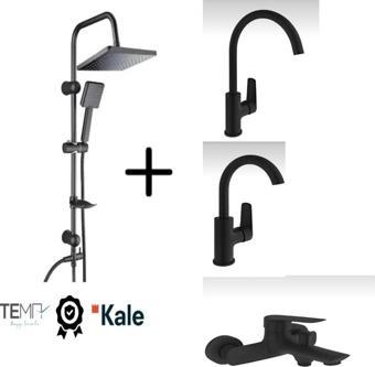 Kale Tandem Banyo + Döner Lavabo +Mutfak Bataryası Ve Tema 53243-2M Tepe Duş Seti