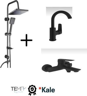 Kale Tandem Banyo +Döner Lavabo Bataryası Ve Tema 53243-2M Tepe Duş Seti