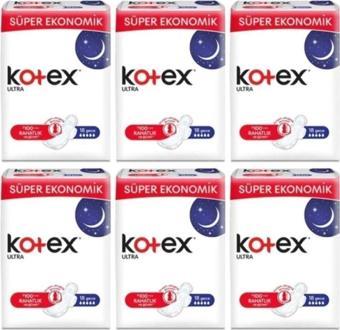 Kotex Ultra Quadro 18 Li Gece 6 Lı Set
