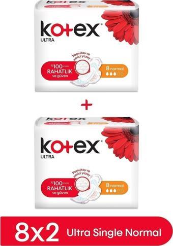 Kotex Ultra Single Normal Ped 8'Li X 2