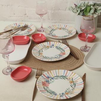 Keramika  Soft Flowers Kahvaltı Takımı 10 Parça 4 kişilik 22322