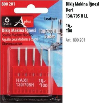 Öz-El Dikiş Makinası İğnesi, Deri Dikiş İğnesi, 16 No, 5 Adet 800 201