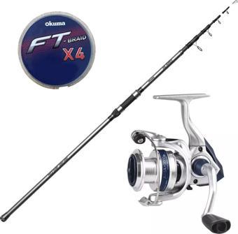 Yek Outdoor Hazır Olta Takımı Okuma Alaris Tele Surf 390 cm 100-200 gr Surf Kamışı&Okuma ARIA-5000a 1BB Olta Makinesi