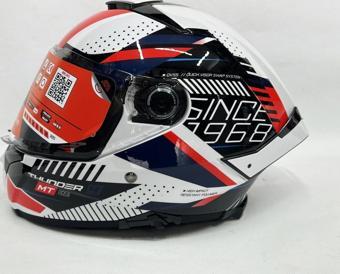 MT Thunder 4sv Luminence A7 Şefaf Vizörlü Kask Parlak Renk - İç Güneş Vizörlü