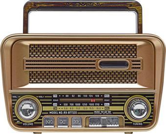 Concord RX-BT733S  Solar Güneş Enerji Panelli Nostaljik Radyo Bluetooth Hoparlör 