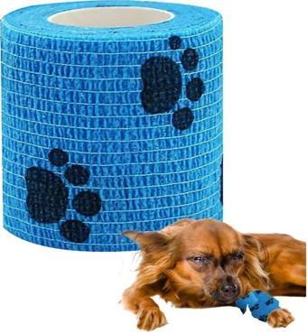 7.5 cm x 4.5 Metre Köpek Kedi Pati Bandajı Yapışkanlı Elastik Sargı Su Geçirmez Yara Bakım Bandı
