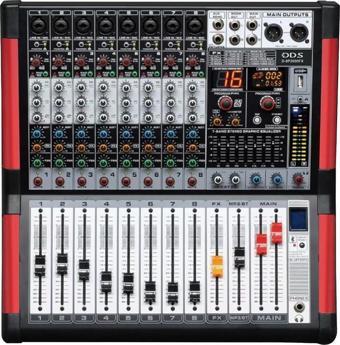 DDS D-8P2000 FX Usb Sd Kart Bluetooth Destekli 2x1000 8 Kanal Amfi Power Mixer Anfi