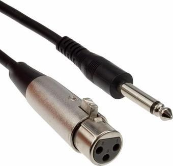 Ayt G-526V Siyah 6.3Mm Mono Erkek Canon Dişi 4 Metre Mikrofon Ara Kablosu Xlr Soketli Hazır Kablo