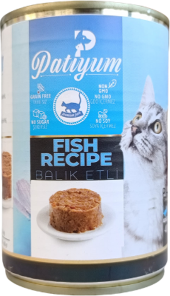 Patiyum Balıklı 400 Gr Yetişkin Konserve Kedi Maması 6 Adet