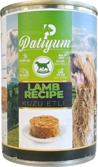 Patiyum Kuzu Etli 400 gr Yetişkin Konserve Köpek Maması 6 Adet