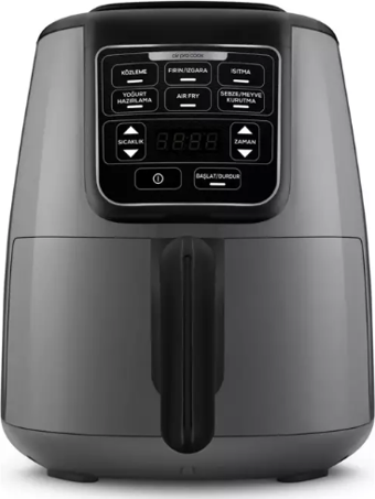 Karaca Air Pro Cook Köz XL Airfryer 4 lt Yağsız Space Gray Black Fritöz