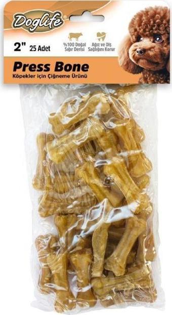 DOGLİFE PRESS KEMİK NATUREL 9-10GR/AD. 25Lİ