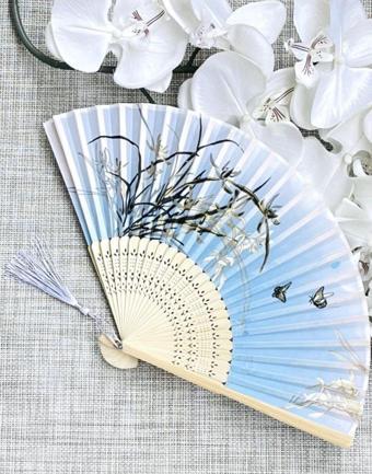 - Mavi Gold Parlak Desenli Yelpaze N120