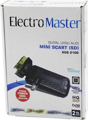MİNİ SCART SD DİJİTAL UYDU ALICISI 360° GOLD BAŞLIK UYDUDAN OTOMATİK KANAL GÜNCELLEME KGS-2100-Findit