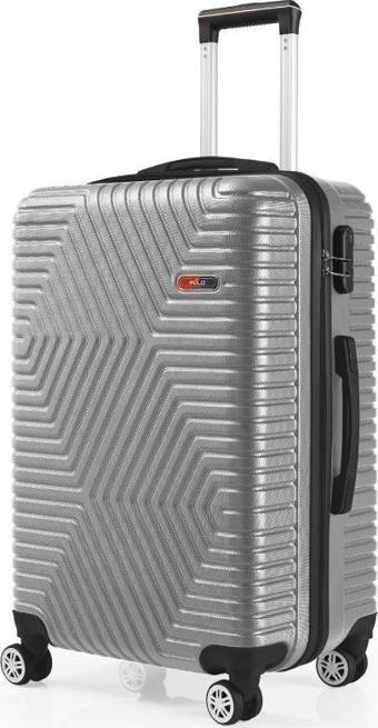 G&D Polo Suitcase Abs Gümüş Gri Orta Boy Valiz 600.03-O