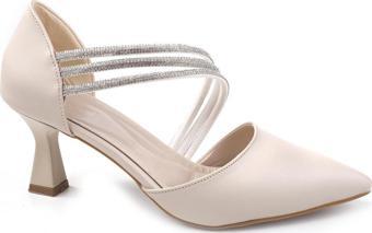 Ceylan 3559 Kadın 6 Cm Topuklu Taşlı Stiletto Ayakkabı