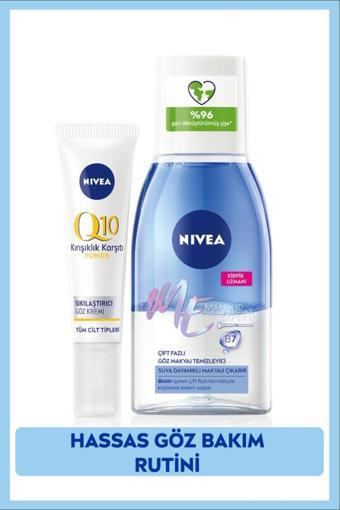 Çift Etkili Göz Makyaj Temizleyici 125ml Ve Q10 Kırışıklık Karşıtı Göz Bakım Kremi 15ml