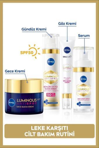 Luminous630 Leke Karşıtı Cilt Bakım Seti, Gündüz Yüz Kremi 50ml, Gece Kremi, Cilt Serumu, Göz Kremi