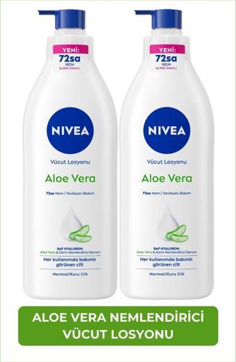 Aloe Vera Derin Nemlendirici Serum Vücut Losyonu 400ml, Kuru Cilt Tipi, Hızlı Ferahlatıcı, X2 Adet