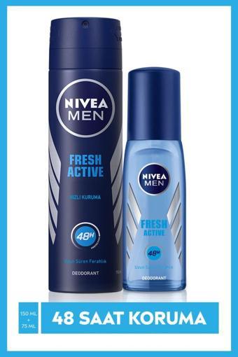 Nivea Pump Sprey Fresh Erkek + Nivea Erkek Sprey Deodorant 150 Ml