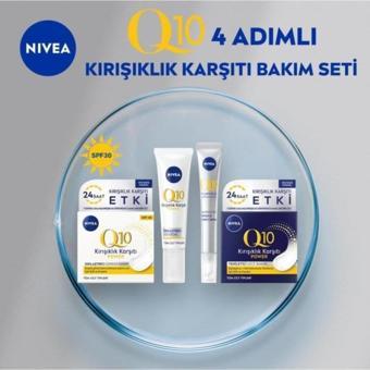 Q10 4 Adımlı Kırışıklık Karşıtı Bakım Seti,gündüz Kremi,göz Kremi,cilt Serumu Ve Gece Kremi 50