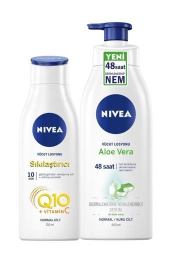 Nivea Q10 Sıkılaştırıcı Vücut Losyonu 250 ml +Aloe Vera Pump Losyon