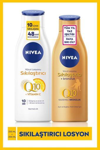 Nivea Q10 Sıkılaştırıcı Vücut Losyonu 250 ml x Q10 Sıkılaştırıcı Bronzluk