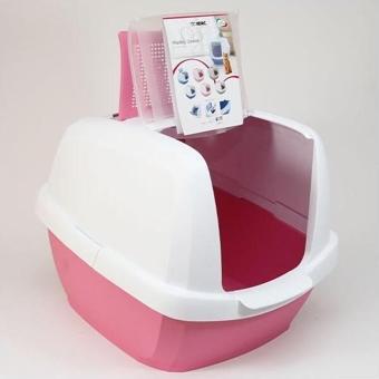 Imac Maddy Junior Üstü Açılır Kapalı Kedi Tuvaleti Pembe 57X43X41 cm - 8021799457594