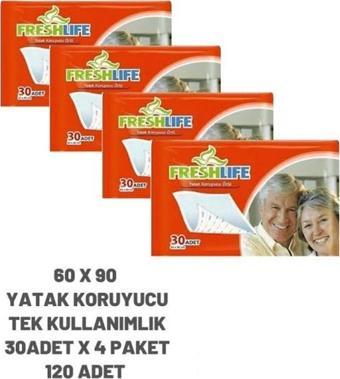 Freshlife 60X90 30 Lu 4 Paket Yatak Koruyucu Alez 30 X 4=120 Adet