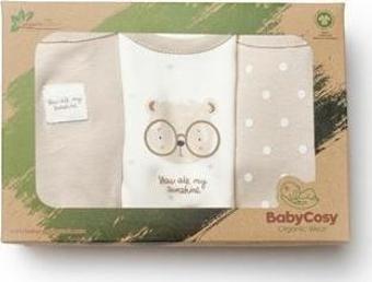 Bebek 3'lü Uzun kollu Body %100 Organic Pamuk, Yenidoğan Serisi -CSY8123