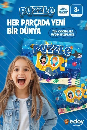 Edoy Submarine Minik Eller İçin Büyük Eğlence: 24 Parça Çocuk Puzzle!