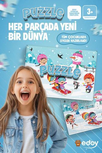 Edoy Winter Çocuklar İçin Eğlenceli 24 Parça Puzzle – Zihinsel Gelişimi Destekleyin!