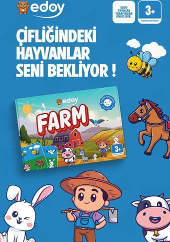 Edoy Farm Çiftlik Hayvanları Keşfi 16 Küp 48 Kart İle Hayvanları Bul, Eğlenceye Katıl(Zilsiz)