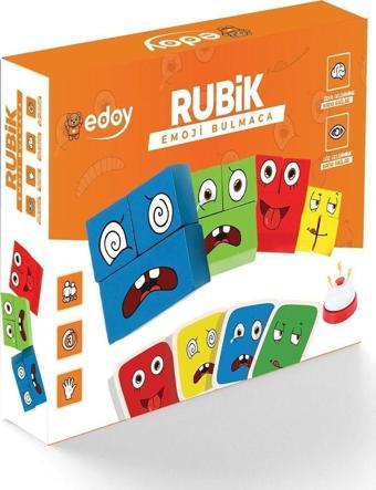 Edoy Montessori Eğitici Rubik Emoji Bulmaca Zeka Kutu Oyunu El Becerisi Ve Görsel Zeka Geliştirici Oyun