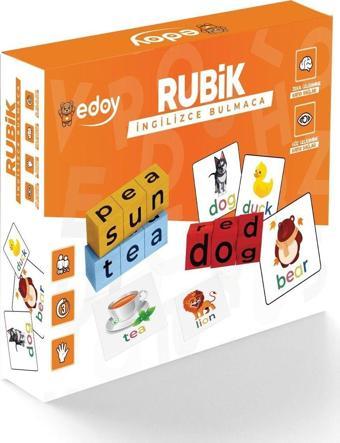 Edoy Montessori İngilizce Kelime Bulmaca  Eğitici Kutu Oyunu Eğlence Ve İngilizce Öğrenme Bir Arada