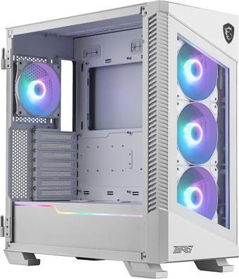 Msı Mpg Velox 100R 4X120Mm Argb Fan Temperli Cam Usb 3.2 Type-C Atx Mid-Tower Beyaz Gaming (Oyuncu)