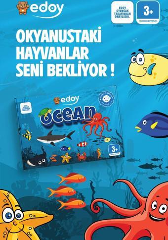 Edoy Ocean Deniz Hayvanları Keşfi 16 Küp 48 Kart İle Hayvanları Bul, Eğlenceye Katıl(Zilsiz)