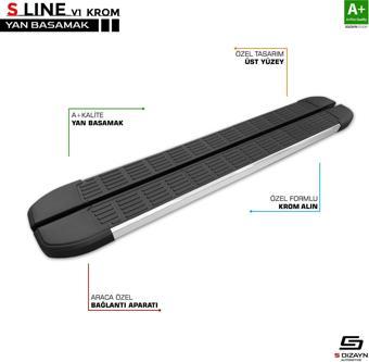 S-Line Krom Yan Basamak Profil 153 Cm