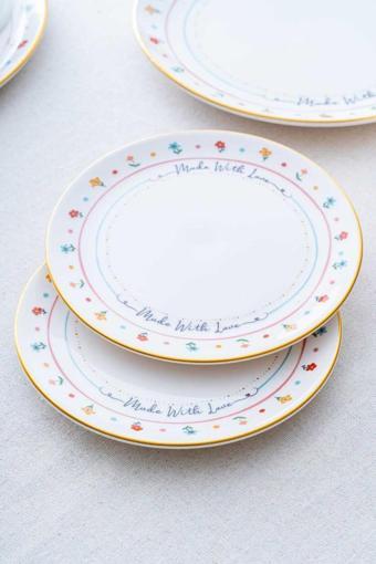 Acar Livaldi Porselen 6 Parça Pasta Tabağı 19 cm