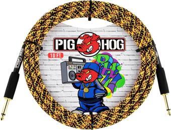 Pig Hog Vintage Series 1/4 Enstrüman Kablosu (Orange Graffiti 3 Metre Straight - Straight)