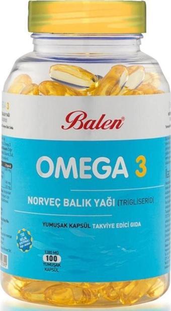 Balen Omega 3 Norveç Balık Yağı 1380 Mg 100 Adet