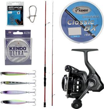 YekOutdoor LRF JİG Seti Okuma Red Spin 7'0'' 2.12 cm 1-12 gr 2 Parça&Okuma Acuador ACU-1000A 3+1BB Olta Makinesi