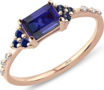 Lilarote Pırlanta Delazul Rose Safir Yüzük