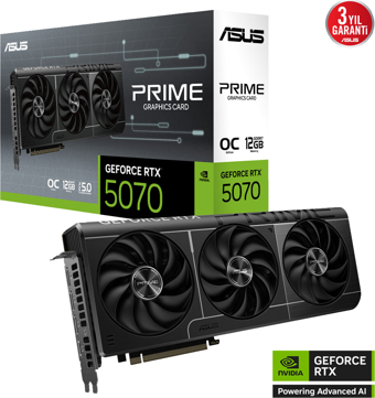 Asus RTX 5070 Prime OC Edition PRIME-RTX5070-O12G 192 Bit GDDR7 12 GB Ekran Kartı