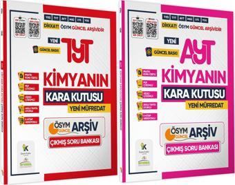 2025 TYT-AYT KİMYA Kara Kutu ÖSYM Çıkmış Soru Havuzu Bankası 2li SET Konu Özetli Video/PDF Çözümlü - Karakutu Yayınları