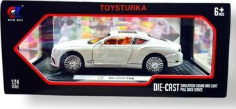 Can Ali Toys 1:24 Metal Model Koleksiyon Araba Bentey Beyaz 21 Cm Cz140B