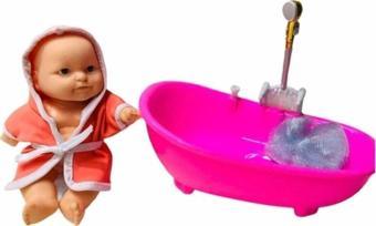 Toysturka Su Devridaimli Pilli Küvetli Bebek Banyo Oyun Seti