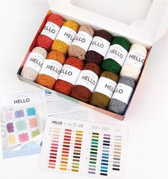 Hello Punch & Amigurumi 12'Li Vıntage Iplik Seti (25Gr) Punch Örgü