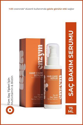 Enzym Cosmetics Multivitamin Saç Bakım Kompleksi Vitamin C Serum Hızlı Uzama Etkili 75Ml